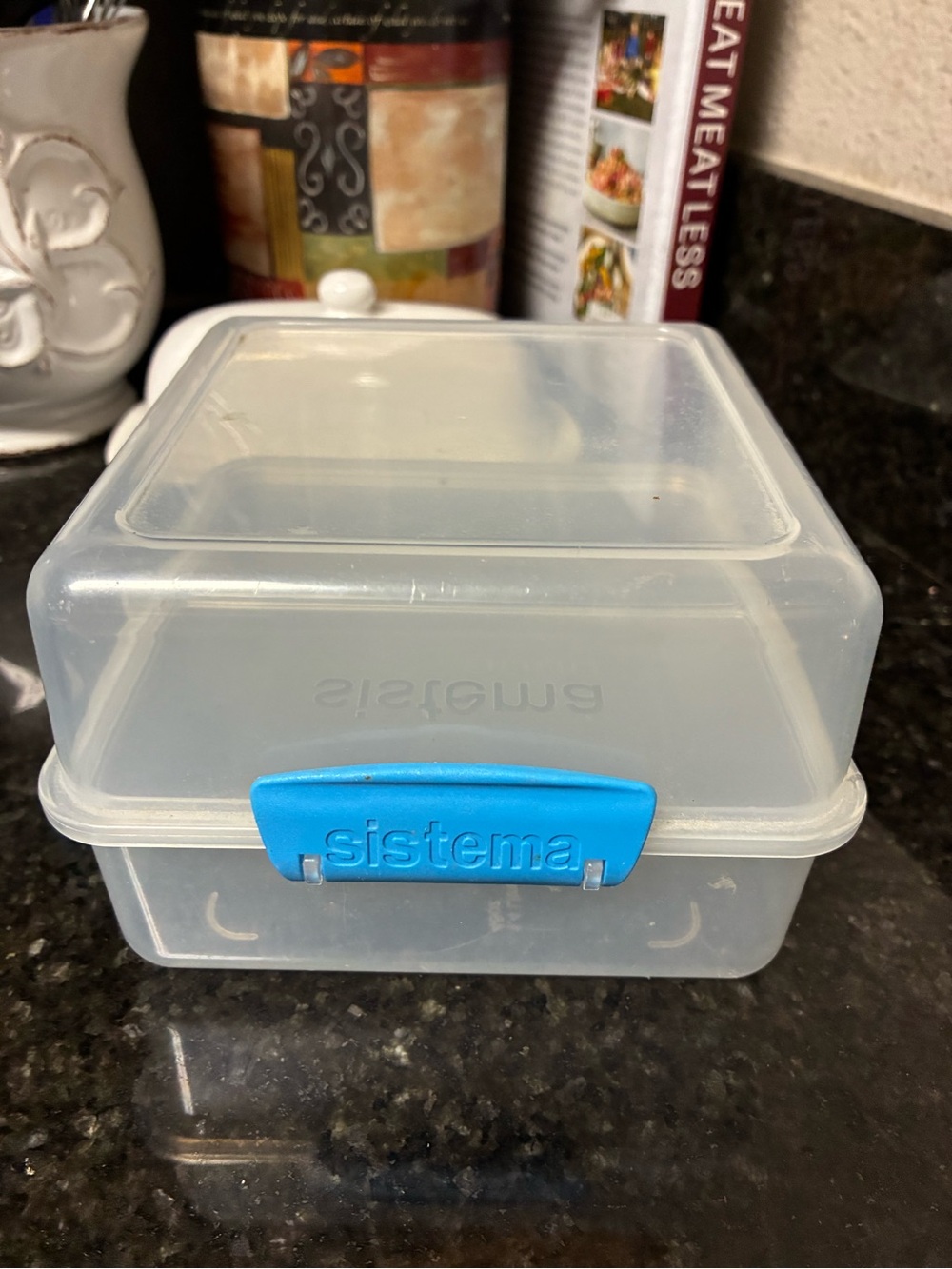 Sistema Food Storage Container - Clear/Blue 48oz
